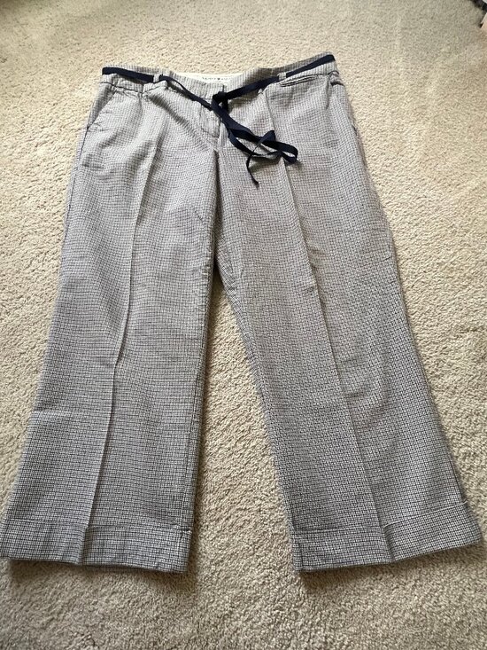 Tommy Hilfiger Pants - Tommy Hilfiger Austin Fit Houndstooth Women's Ribbon Tie-Waist Pants
